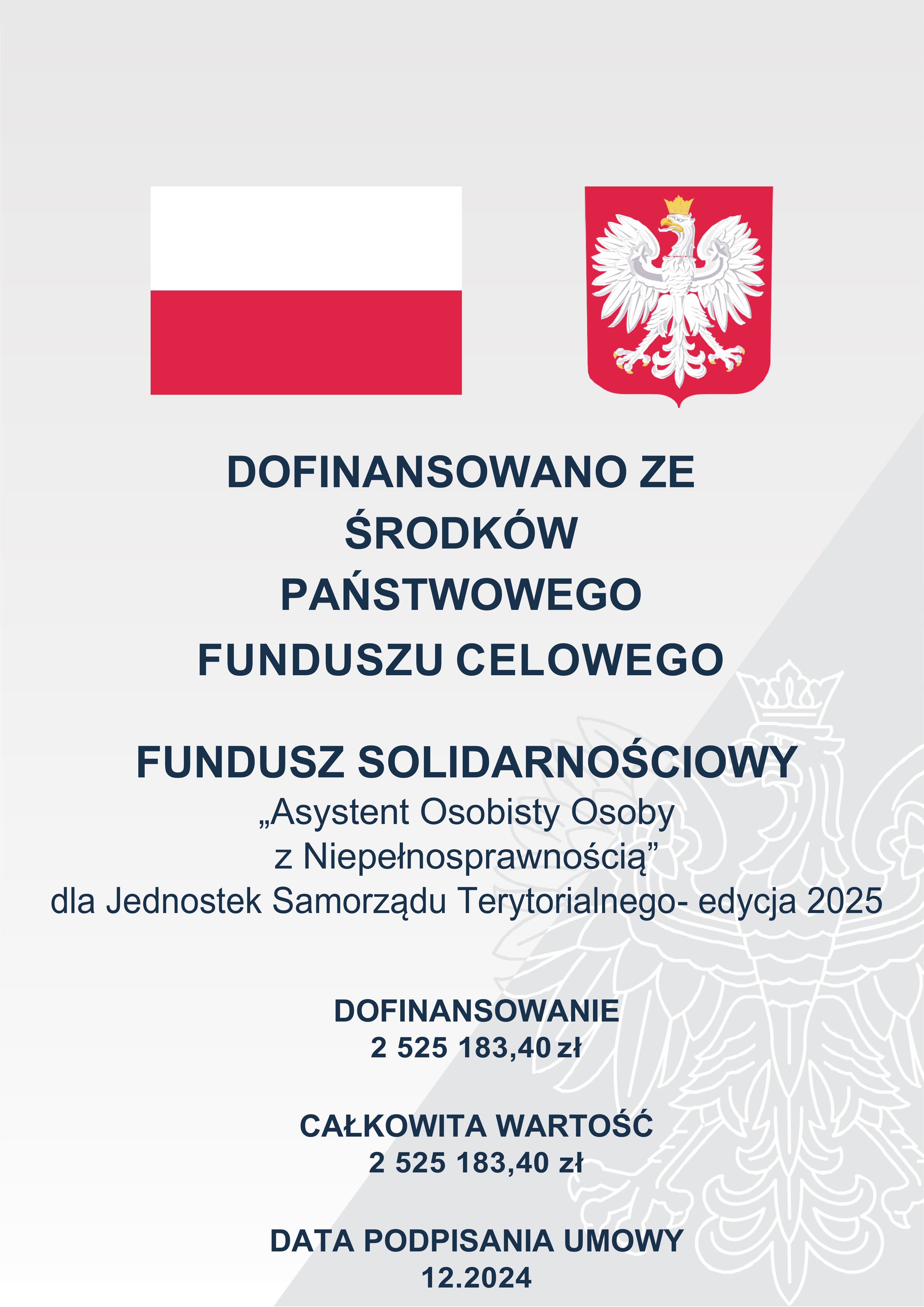 Plakat FUNDUSZ SOLIDARNOCIOWY aoon 2025